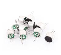 sourcing map 10pcs Mic Micrófono Electret Captura Condensador de 9mm x 7mm a través del Orificio