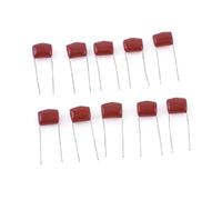 sourcing map 10pcs Mylar Condensadores De Película De Poliéster 250V 0.1uF 5% Tolerancia