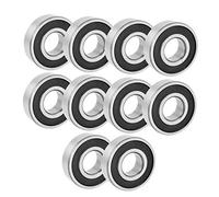 sourcing map 10Pcs Patinaje Sobre Ruedas Rodamiento Rígido Rodamiento De Bolas 6204-2RS 20mmx47mmx14mm
