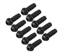 sourcing map 10pcs Protección contra tirones de PVC de 4mm de diámetro Interior Protector de Arranque del Cable Negro Flexible Herramienta de Potencia
