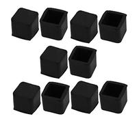 sourcing map 10pcs Tapa de Punta de 15mm x 15mm Muebles Silla Mesa Cuadrada Pata de Goma