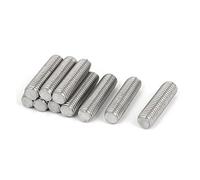 sourcing map 10Pcs Varilla Roscada Espárrago M12 X 45mm Rosca Derecha