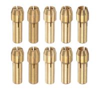 sourcing map 10uds 1-3,2mm Latón Taladro Mandriles Mini Eléctrico Amoladora Rápido Cambio Taladro Portataladros taladros Juegos para Giratorias Herramientas, 4,3mm Vástago Diámetro