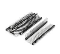sourcing map 10Uds 2,54mm Paso 80 Pines Macho Doble Hila Clavijas Cabezales Tira 19mm