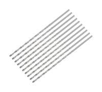 sourcing map 10uds 2mm Mini Micro Helicoidales broc*s, Alta-Velocidad Acero Recto Vástago Extra Largo Taladro broc* 100mm para Aluminio Aleación