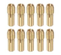 sourcing map 10uds 3mm Latón Taladro Mandriles Mini Eléctrico Amoladora Rápido Cambio Taladro Portataladros taladros Juegos para Giratorias Herramientas, 4,8mm Vástago Diámetro