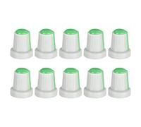 sourcing map 10uds 6mm Eje Agujero Perilla Para Amplificador Efecto Pedal Altavoz Gris Perilla Potenciómetro Verde