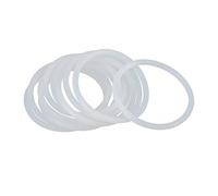 sourcing map 10Uds Blanco Silicona Goma Tórica Junta Sello Empaquetadura para Coche 60mm x 4mm