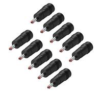 sourcing map 10uds DC Alimentación Conector Adaptador 5.5mmx2.1mm Hembra Enchufe a 3.5mmx1.35mm Macho Enchufe Convertidor para Laptop Interfaz CCTV Cámara Tira Iluminación