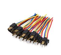 sourcing map 10Uds H4 portalámparas Conector Cableado Adaptador Piloto Antiniebla Enchufe Macho