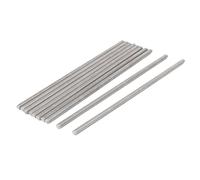 sourcing map M5 x 150mm 304 Completa de Acero Inoxidable Barra Roscada Espárrago Perno Varilla 10uds Hardware