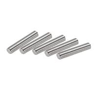sourcing map 10uds M6 x 30mm Totalmente Roscada Varilla 304 Inoxidable Acero Derecha Mano Roscas, M6-1.0 Rosca Paso