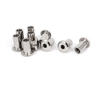sourcing map 10uds M8 X 18mm Remache Hexagonal Entrada Cabeza Tapa Tornillo Inserción Barril Tuercas Sujetadores