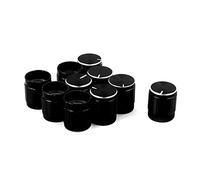 sourcing map 10uds Potenciómetro Negro Metal 6mm Eje Estriado de mando de Control