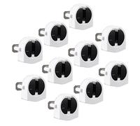 sourcing map 10uds T5 Fluorescente Luz Soporte G5 Base Sin Derivación Lápidas Lámpara Zócalo AC 500V 2A para LED Fluorescente Tubo