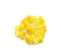 sourcing map 10uds Tablero Indicador de Lámpara de Luz Interior para Cuadro de Instrumentos 12V T3 LED Amarillo