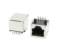 sourcing map 10Un. Computador LAN CAT5/5e/6 Cable 8P8C RJ45 Conector Hembra PCB Jack
