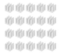 sourcing map 10x10x10mm Tono Plata Autoadhesivo Aluminio Termorretráctil Electrónico Radiadores para IC, Mos 20 uds