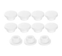 sourcing map 11 tapones de silicona redondos, impermeables, de goma, tapones de sellado de botellas, tapas de tubo para agujero de 22 mm, para botella de bañera, color blanco