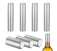sourcing map 110 cápsulas termorretráctiles de PVC, 1.2 x 2.4 cápsulas para botellas de vino, fundas retráctiles, tapones de corcho para hacer vino, bodegas y cocina en casa, uva plateada/plata