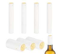 sourcing map 110 cápsulas termorretráctiles de PVC, 1.2 x 2.4 pulgadas, cápsulas de botella de vino, fundas retráctiles para hacer vino, bodegas y cocina en casa, uva dorada/blanco