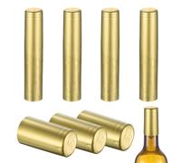 sourcing map 110 cápsulas termorretráctiles de PVC, cápsulas de botella de vino de 1.3 x 2.4 pulgadas, fundas retráctiles para hacer vino, bodegas y cocina en casa, uva dorada/oro