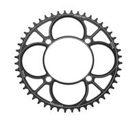 sourcing map 110BCD - Plato de bicicleta 48T 7/8/9/10/11/12 velocidades, 199,55 mm de diámetro, redondo, de aluminio, estrecho, de dientes anchos, para bicicleta de carretera MTB, color negro