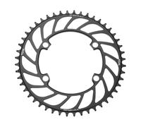 sourcing map 110BCD - Plato de bicicleta 48T 9/10/11 velocidades, 200 mm de diámetro, redondo, de aluminio, estrecho, de dientes anchos, para bicicleta de carretera MTB, color negro