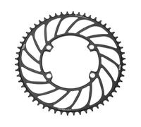 sourcing map 110BCD - Plato de bicicleta 56T 9/10/11 velocidades, 232 mm de diámetro, redondo, de aluminio, estrecho, de dientes anchos, para bicicleta de carretera MTB, color negro