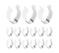 sourcing map 115 soportes de clip T10 U, clip de tubo fluorescente LED de acero inoxidable, abrazaderas de tubo de soporte de lámpara para accesorios de montaje de varilla de tubo de bombilla de 24 mm