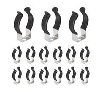 sourcing map 115 soportes de clip T10 U, clip de tubo fluorescente LED de acero inoxidable, abrazaderas de tubo de soporte de lámpara para accesorios de montaje de varilla de tubo de bombilla de 26 mm