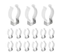 sourcing map 115 soportes de clip T10 U, clip de tubo fluorescente LED de acero inoxidable, abrazaderas de tubo de soporte de lámpara para accesorios de montaje de varilla de tubo de bombilla de 26 mm