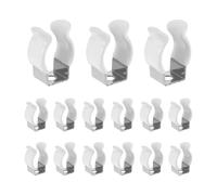 sourcing map 115 soportes de clip T5 U, clip de tubo fluorescente LED de acero inoxidable, abrazaderas de tubo de soporte de lámpara para accesorios de montaje de varilla de tubo de bombilla de 10 mm