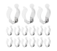 sourcing map 115 soportes de clip T8 U, clip de tubo fluorescente LED de acero inoxidable, abrazaderas de tubo de soporte de lámpara para accesorios de montaje de varilla de tubo de bombilla de 20 mm