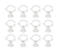 sourcing map 12 abrazaderas de tubo de PVC con base, aptas para tubos de diámetro exterior de 32 a 50 mm, abrazadera de plástico ajustable, soporte de tubería de agua para conexión de tubería, color