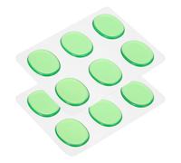 sourcing map 12 almohadillas de gel amortiguadoras de tambor, silenciadores de tambor, amortiguadores de tambor, gel de luna, color verde, 30 x 25 x 3 mm, para control de tono de tambor, platillos