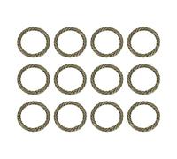 sourcing map 12 anillas tóricas de resorte de 32 mm, gancho redondo de metal, llavero con clip para bolsos, bolsos, bolsos, llavero, hebilla, bronce