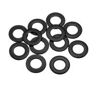 sourcing map 12 arandelas planas M14 ID x 28 mm OD, arandelas de metal de acero inoxidable 304, anillos de sellado de zinc negro para tornillos y pernos