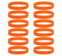 sourcing map 12 bandas de goma de silicona antideslizantes de 4 pulgadas para libros, trampas, arte, papel de regalo, envolturas de cordón, naranja oscuro