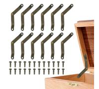 sourcing map 12 bisagras plegables de soporte de tapa, bisagra giratoria de hierro de 180 grados, bisagra de tapa de 5,5 x 1 cm para gabinetes, cajas de madera, muebles del hogar, ventanas, puertas