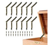 sourcing map 12 bisagras plegables de soporte de tapa, bisagra giratoria de hierro de 180 grados, bisagra de tapa de 3.25 x 0.43 pulgadas para gabinetes, cajas de madera, muebles del hogar, ventanas