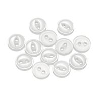 sourcing map 12 botones de costura redondos de 14 L, color blanco crema, 9 mm, resina, 2 agujeros, ojo de pez, botón de repuesto para manualidades, pantalones, vestidos, faldas, ropa, botones de