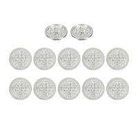 sourcing map 12 botones de metal vintage, vástago redondo de 25 mm, accesorios de costura para ropa, abrigos, uniformes, cárdigans, blazers, manualidades, bricolaje, color plateado