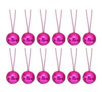 sourcing map 12 collares de bola de discoteca de espejo de 2 pulgadas a granel, collares de disfraz de bola de discoteca de los años 70, collar de fiesta de discoteca, decoración para mujer,