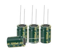 sourcing map 12 condensadores electrolíticos de alta frecuencia 1000UF 35V con cables radiales de aluminio de 13 x 20 mm de alta corriente ondulada de baja impedancia
