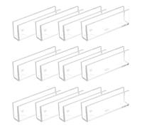 sourcing map 12 conectores de vidrio de plástico, adecuados para abrazadera de vidrio a vidrio de 6 mm de grosor, 180 grados, soporte de fijación sin borde para estantes de exhibición de acuarios