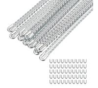 sourcing map 12 corsés de metal en espiral, puntas de acero inoxidable precortadas de 9 x 2.4 pulgadas con 50 cabezas de casquillo para corsé, vestidos, disfraces, manualidades, costura