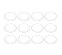 sourcing map 12 cubiertas de tubería de agua con brida, 8.7 x 6.7 x 0.5 pulgadas, cuello redondo de plástico, cubierta de tubo con clip, brida dividida de pared para tubo de 170 mm de diámetro, color