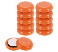 sourcing map 12 deslizadores de muebles, 3/4 pulgadas, redondos, autoadhesivos, almohadillas para muebles, protectores de suelo para azulejos alfombrados, suelos de vinilo y madera dura, color naranja