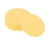 sourcing map 12 esponjas de soldadura de 51 x 51 mm, redondas, color amarillo profundo, punta de soldadura, repuesto de hierro para limpieza de soldador, 1,5 mm, grosor natural, 10 mm, grosor de